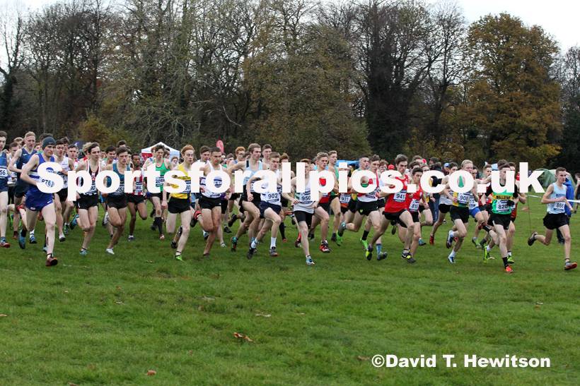 Mens under-20s, 2019 European Cross Country Trials and British Cross Challenge, Sefton Park, Liverpool.  Photo: David T. Hewitson/Sports for All Pics
